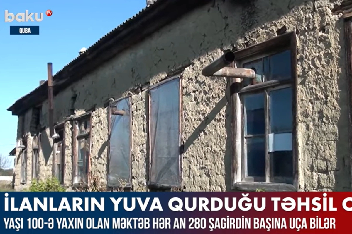 100 yaşlı məktəb hər an şagirdlərin başına uça bilər – VİDEO